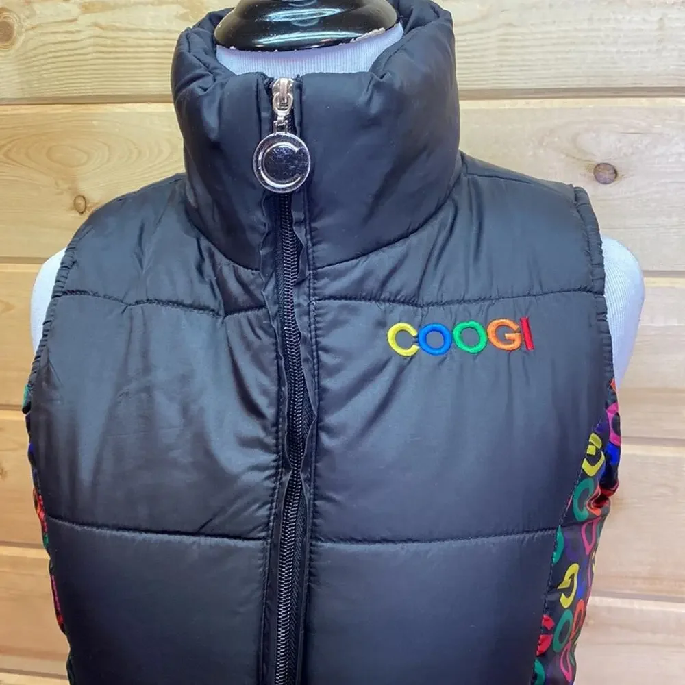 Coogi Multi Colored Puffer Vest with Belt Size Large 12/14